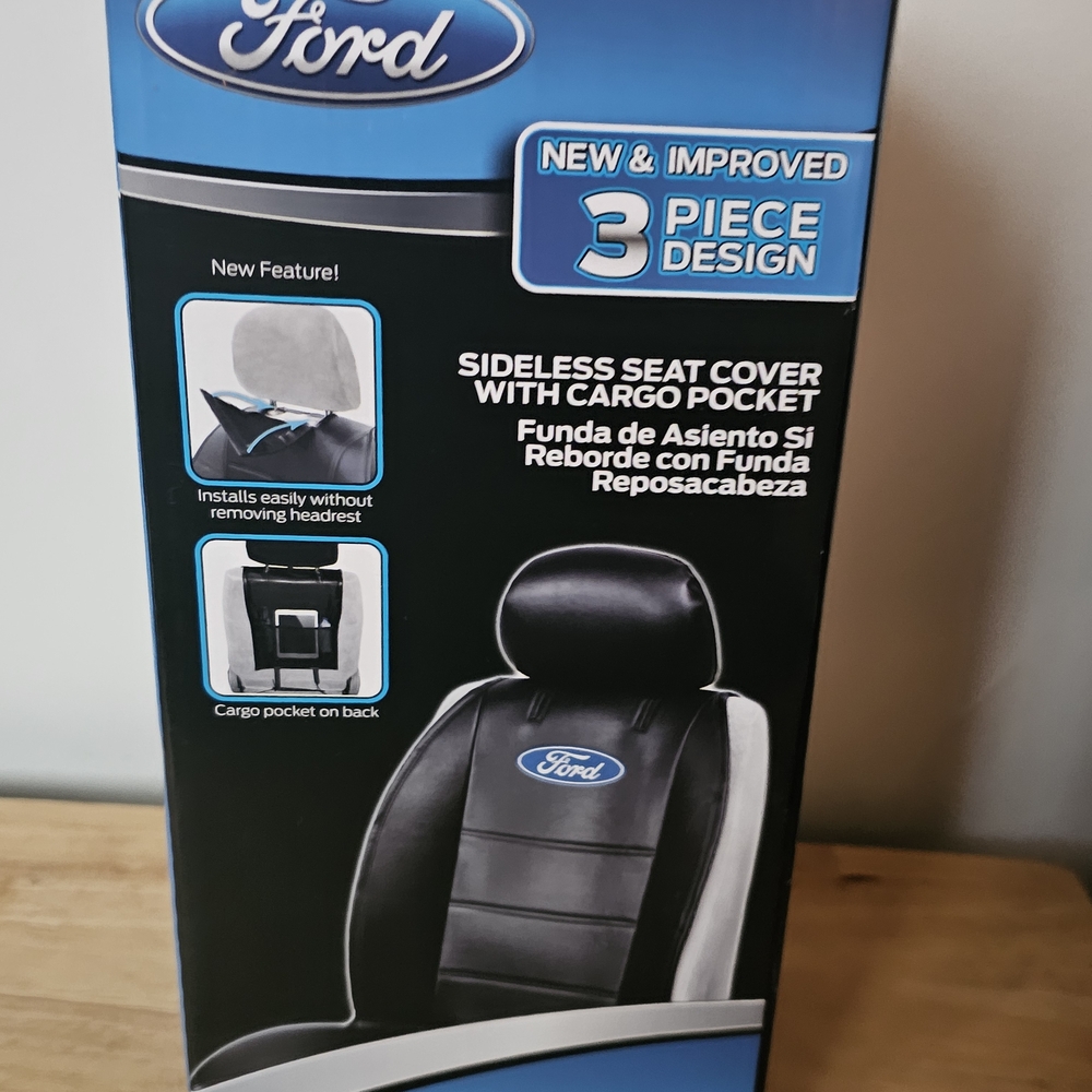 Ford Black  Sideless Seat Cover 3pc Set